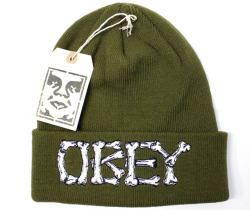OBEY BRIGADE ビーニー オリーブ