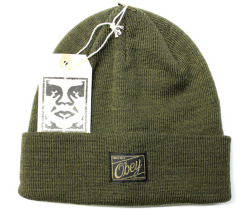 OBEY JOBBER  ビーニー　ミリタリーオリーブ
