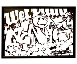 ZENONE ART PRINT A4サイズ縦29.7cm横21cm(額付き）