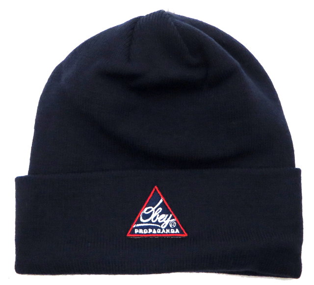 OBEY ALBANY  ビーニー　ネイビー