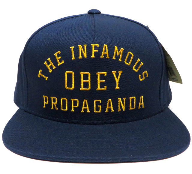 OBEY INFAMOUS スナップバック CAP ネイビー