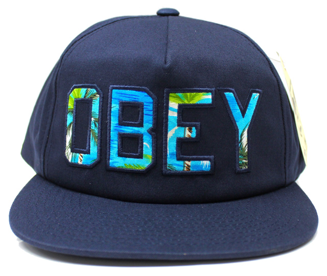 【SALE】 OBEY  ストラップバック CAP ''WHARF''　ネイビー