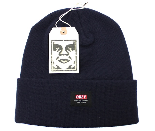 OBEY QUALITY DISSENT  ビーニー　ネイビー