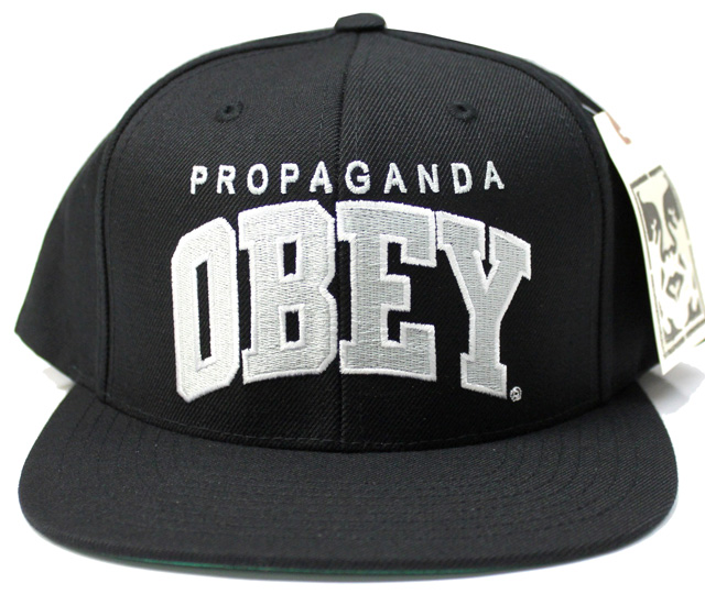 【SALE】 OBEY THROWBACK スナップバック CAP　ブラック/シルバー
