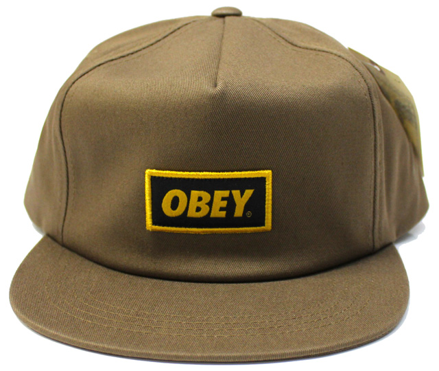 OBEY  スナップバック CAP ''NEW ORIGNAL''　ブラウン
