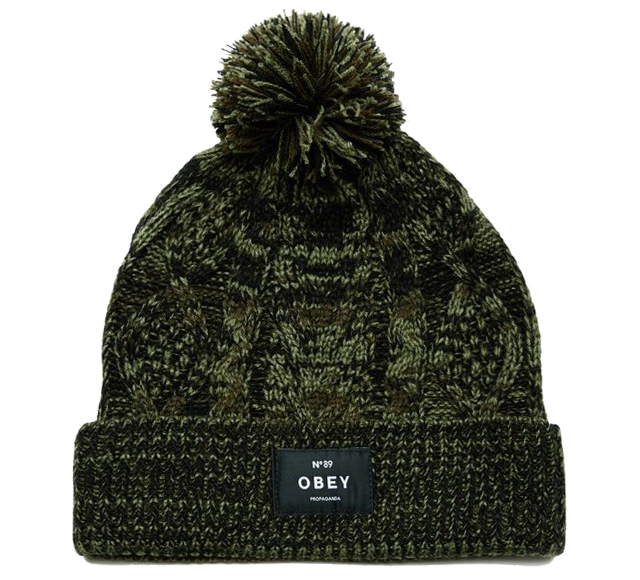 OBEY Freja Cable  ビーニー　フォレストアーミー