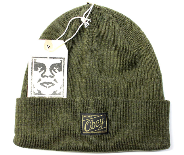 OBEY JOBBER  ビーニー　ミリタリーオリーブ