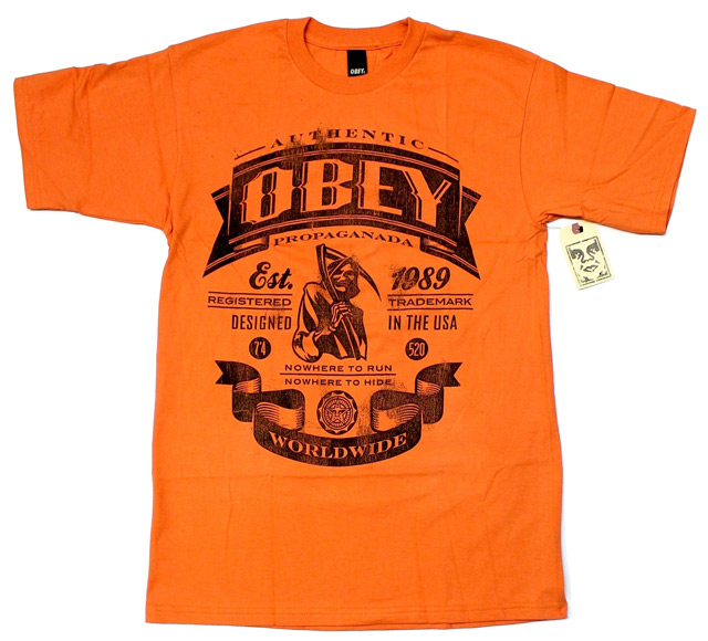 OBEY  ''AUTHENTIC REAPER''Tシャツ 2色展開