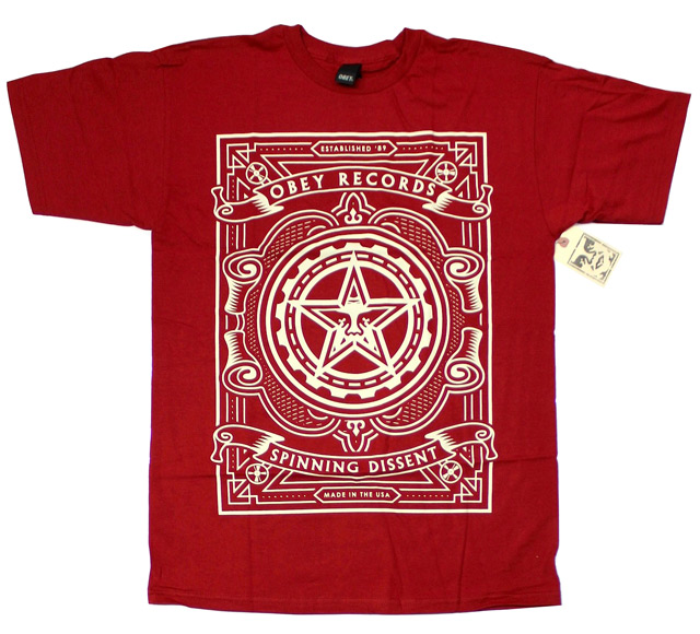 OBEY  ''SPINNING DISSENT'' Tシャツ 3色展開