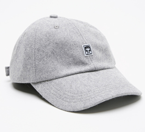 OBEY NINETEEN EIGHTY NINE 6パネル ストラップバック CAP ヘザーグレー