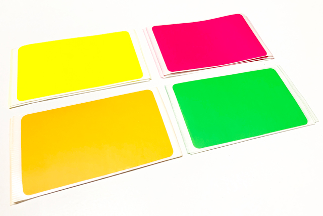 EGGSHELL　TYPE  別注ブランク ''RGB　ネオンステッカー''4色展開20枚入り