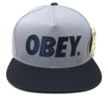 OBEY THE CITY スナップバックCAP ライトブルー/ネイビー