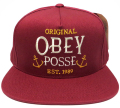 OBEY MARITIME スナップバック CAP マルーン