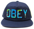【SALE】 OBEY  ストラップバック CAP ''WHARF''　ネイビー