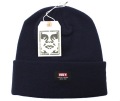 OBEY QUALITY DISSENT  ビーニー　ネイビー