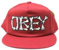 【SALE】 OBEY Brigade スナップバック CAP　バーガンディー