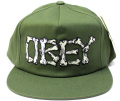 【SALE】 OBEY Brigade スナップバック CAP　オリーブ