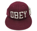 【SALE】 OBEY HANK ストラップバック フェルトワッペン CAP マルーン