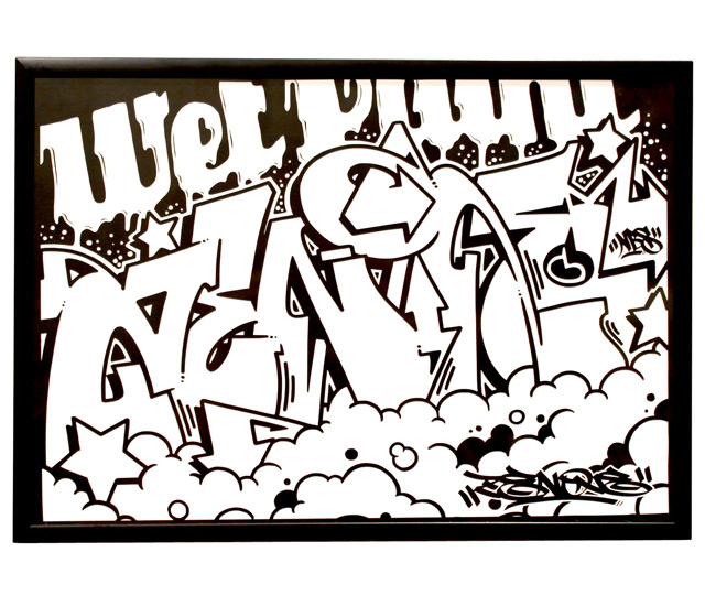 ZENONE ART PRINT A4サイズ縦29.7cm横21cm(額付き）