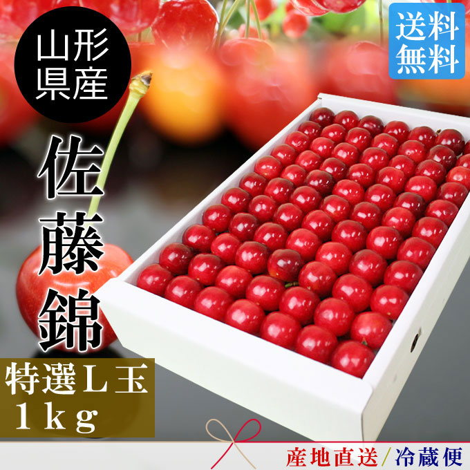 さくらんぼ 500g×2P 佐藤錦 山形県産秀L1kg手詰め 送料無料