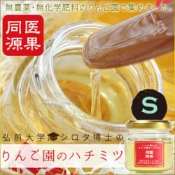 【シロタ博士のりんご園のハチミツ S】(40g 透明袋入り) 国産 無農薬 はちみつ 医果同源 プレミアム[※常温便][※当店他商品との同梱可]