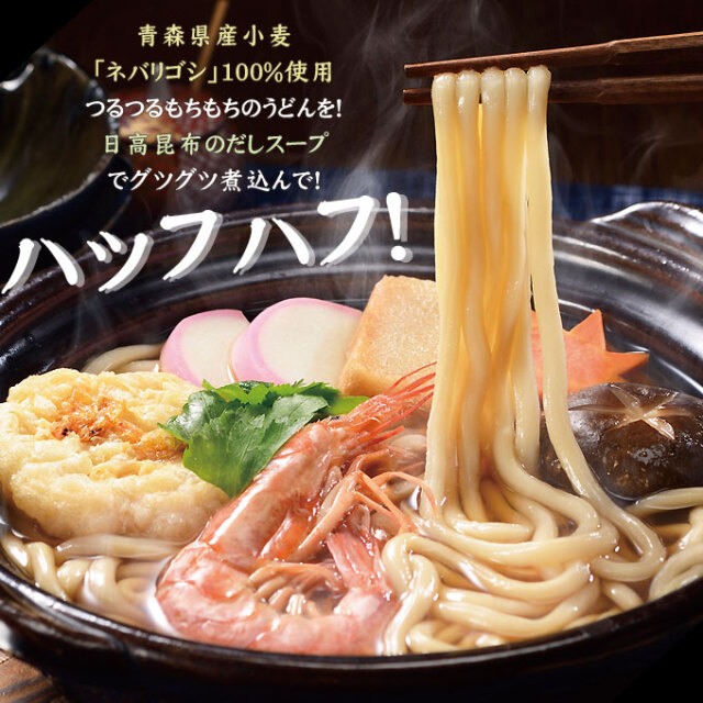 青森なべ焼きうどん 10食セット】青森県産小麦 ネバリゴシ100% 日高
