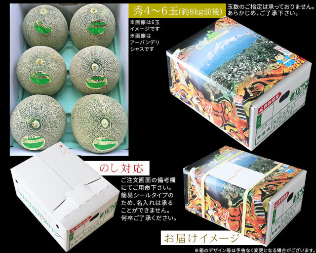 青森県産【つがりあん メロン 5～6玉 約8Kg前後】送料無料 贈答用 青森