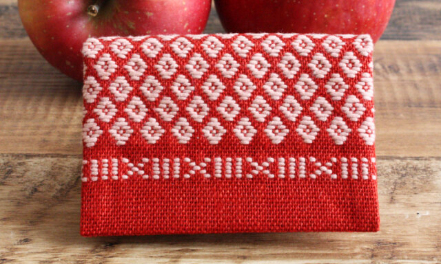 津軽こぎん刺し 数量限定【二ツ折名刺入】W105×D75mm かめあし商店別注