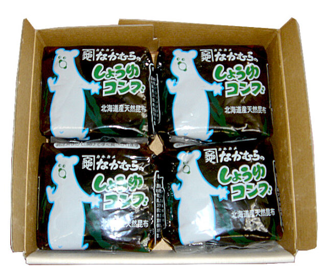 中村醸造【なかむらのしょうゆコンブ4袋セット】津軽定番ご飯のおとも