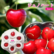青森県 オリジナルブランド Junoheart 高級 さくらんぼ 【ジュノハート 3L以上 秀】 6粒入 贈答用 お中元 夏ギフト 送料無料 [※産地直送のため同梱不可][※冷蔵便]