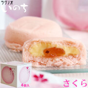 青森 お土産 スイーツ カスタードケーキ 【いのち　さくら4個入】 桜 サクラ ケーキ ラグノオ [※SP][※常温便][※当店他商品との同梱可]