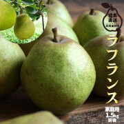 ラフランス 訳あり 送料無料 家庭用 【福島県産 西洋梨 ラ・フランス 1.5kg前後】5-8玉(M-2Lサイズ) [※産地直送のため他商品との同梱不可]