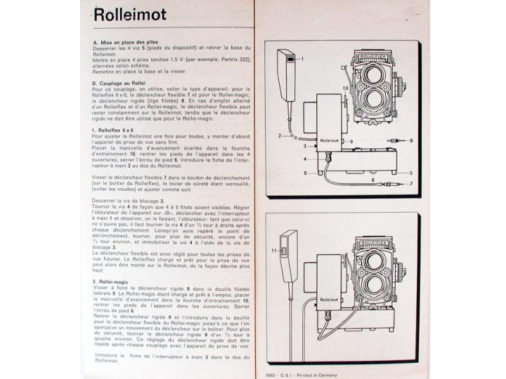 ローライモット　Rolleimot　取り説・使用書