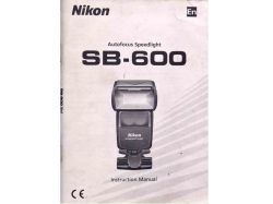 ニコン　スピードライト　SB-６００　英文取り説・使用書
