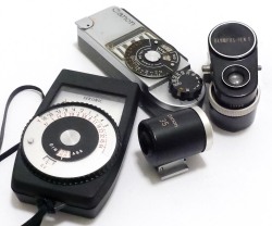 日本製 【見切り品】 キヤノン 35mmファインダー + 露出計 3個まとめて