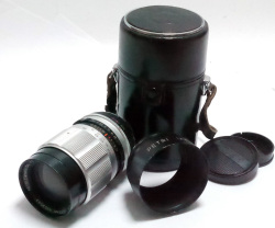 日本製　栗林光学　ペトリ  135ｍｍ3.5 シルバー　w/フード 他