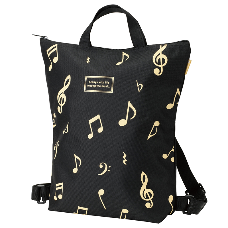 2way リュックバッグ♪　※お取り寄せ商品 引き出物 記念品  【音楽雑貨 音符・ピアノモチーフ】ト音記号 ピアノ雑貨ｃ