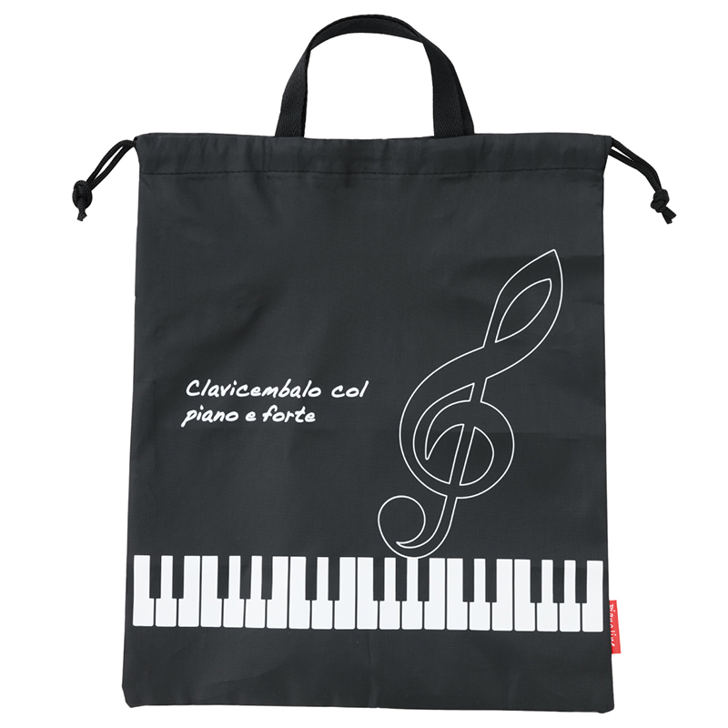 体操服袋♪　※お取り寄せ商品 引き出物 記念品  【音楽雑貨 音符・ピアノモチーフ】ト音記号 ピアノ雑貨ｃ