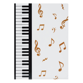 Piano line クリアファイル マーチ ※お取り寄せ商品 引き出物 記念品 音楽雑貨 音符 ピアノモチーフ ト音記号 ピアノ雑貨