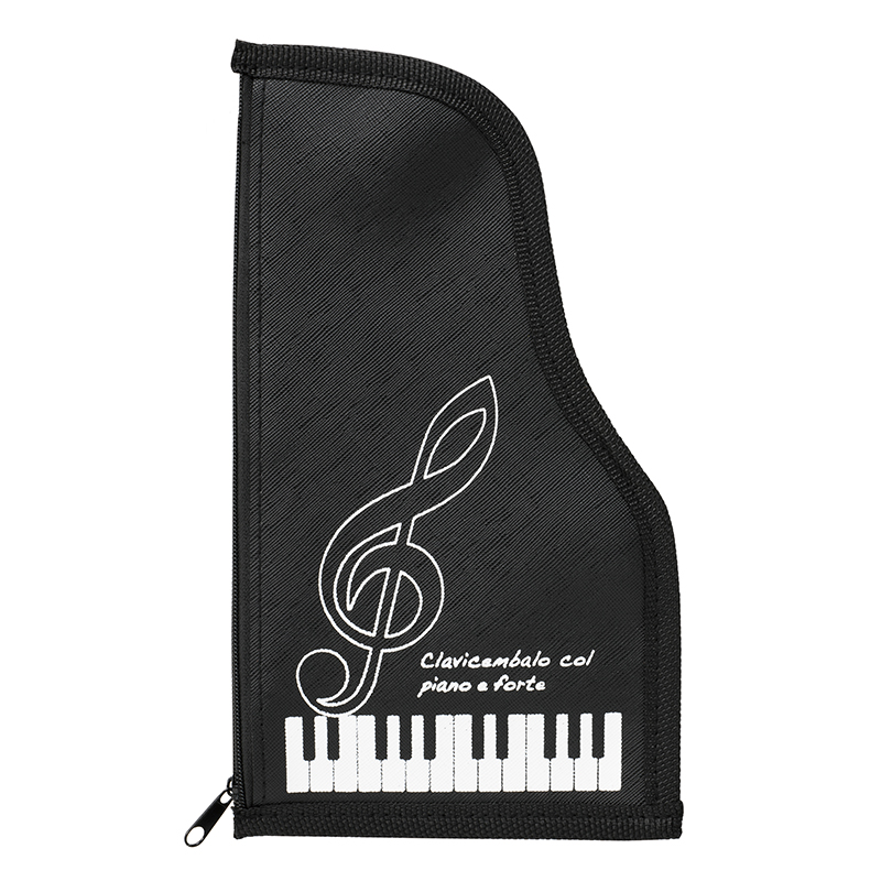 Piano line フラットペンポーチ(グランドピアノ)♪　※お取り寄せ商品 引き出物 記念品 音楽雑貨 音符 ピアノモチーフ ト音記号 ピアノ雑貨