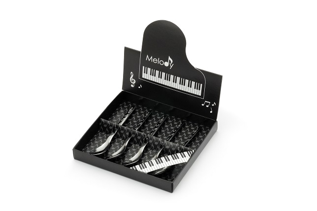 メロディースプーン 5Pセット 音楽雑貨 音符 ピアノモチーフ お取り寄せ商品 音符 プチギフト