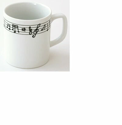 音符マグ お取り寄せ商品 引き出物 記念品 音楽雑貨 音符 ピアノモチーフ ト音記号 ピアノ雑貨 卒業記念 音楽グッズ