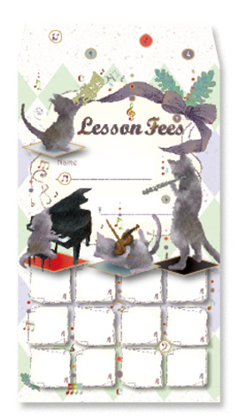 月謝袋 お取り寄せ商品 引き出物 記念品 音楽雑貨 音符 ピアノモチーフ ト音記号 ピアノ雑貨