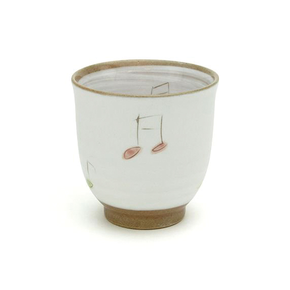 音符湯呑♪※お取り寄せ商品 引き出物 記念品  【音楽雑貨 音符・ピアノモチーフ】ト音記号 ピアノ雑貨ｃ