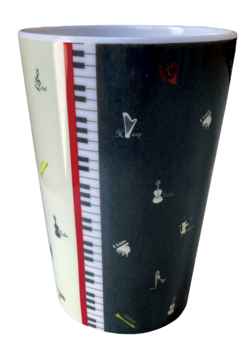 フリーカップ♪　※お取り寄せ商品 引き出物 記念品 音楽雑貨 音符 ピアノモチーフ ト音記号 ピアノ雑貨