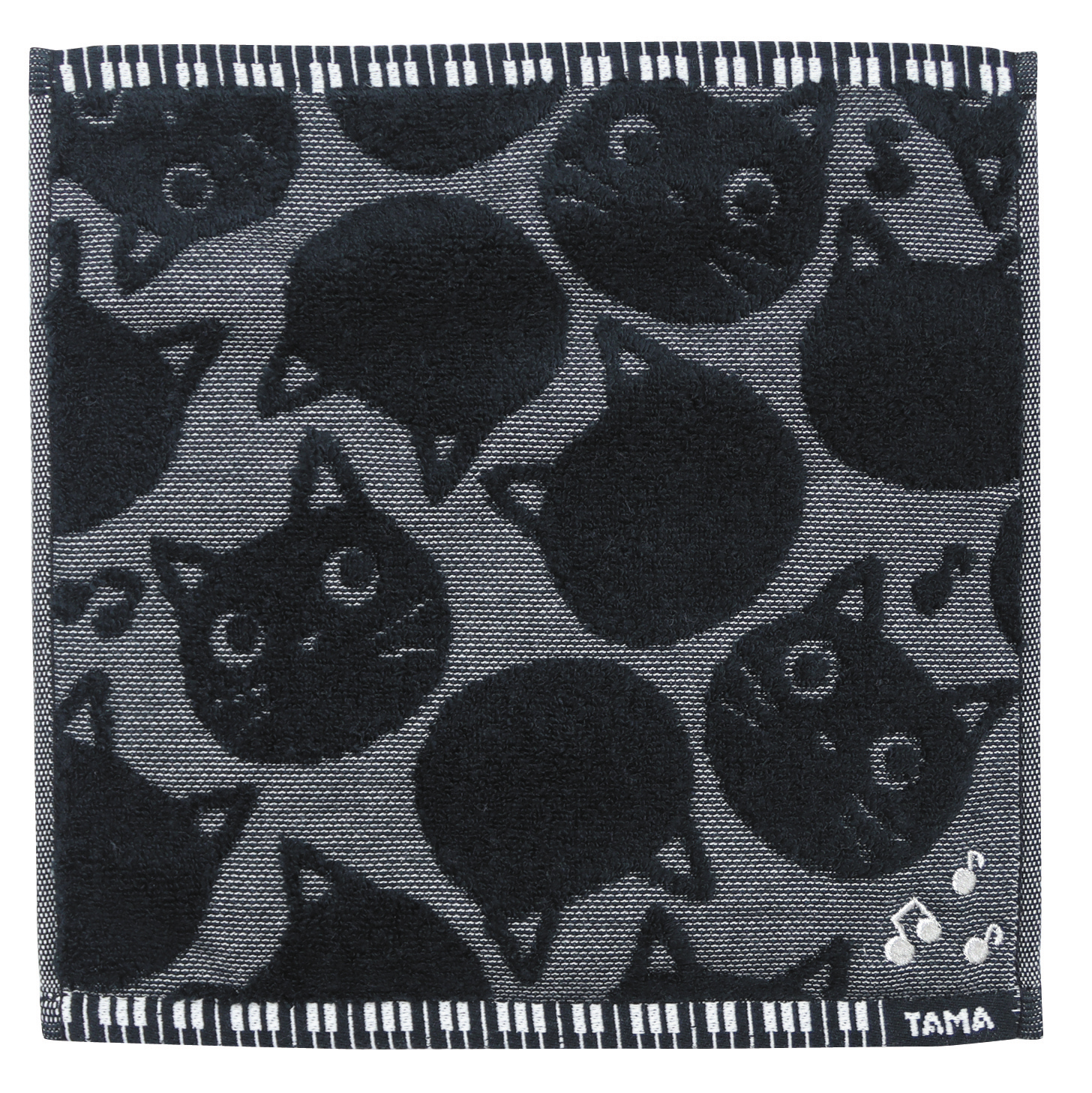 モノたまタオルハンカチ お取り寄せ商品 引き出物 記念品  【音楽雑貨 音符・ピアノモチーフ】ト音記号 ピアノ雑貨ｃ