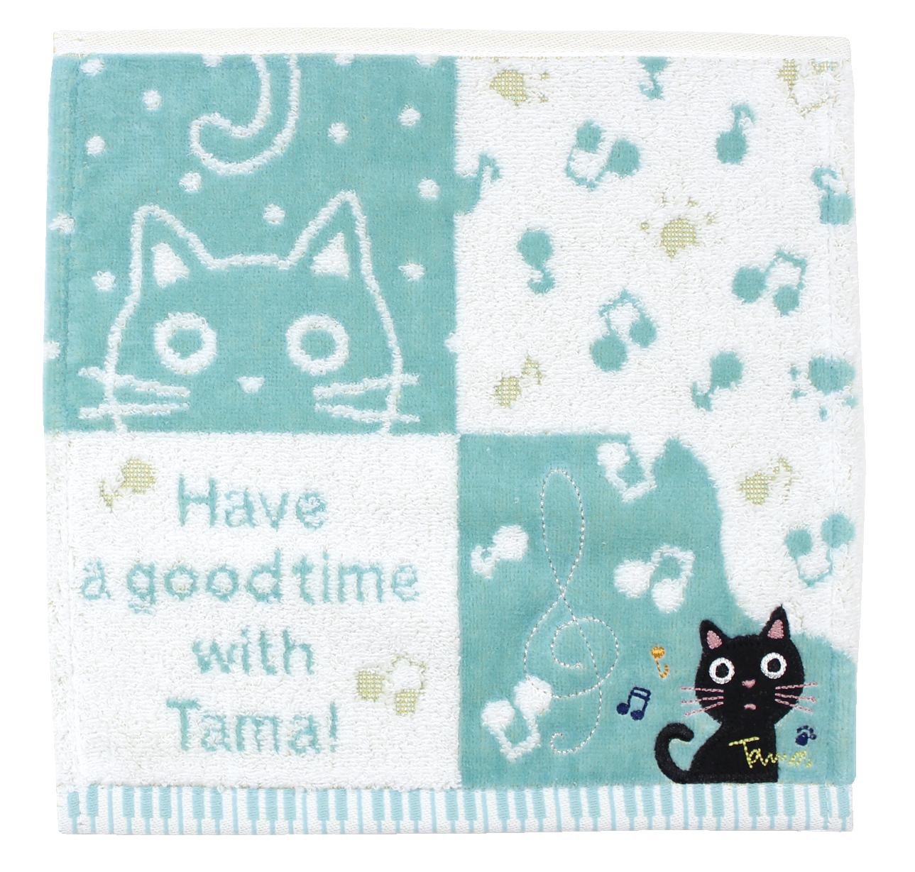 音たまタオルハンカチ お取り寄せ商品 引き出物 記念品 音楽雑貨 音符 ピアノモチーフ ト音記号 ピアノ雑貨 ねこグッズ