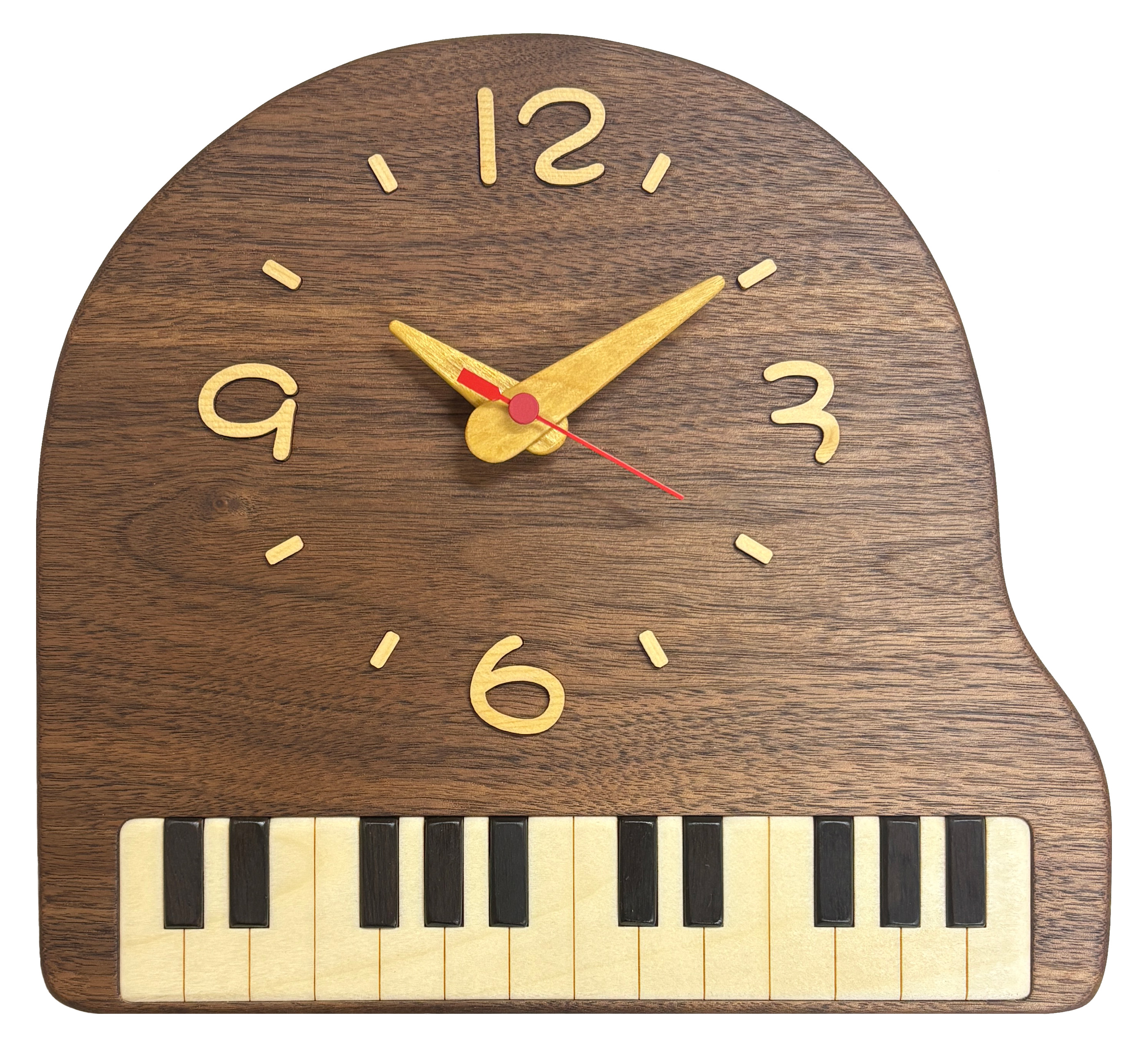 グランドピアノ掛時計  ピアノ教室発表会記念品 音楽雑貨 吉澤 セトクラフト お取り寄せ商品 引き出物 記念品 音楽雑貨 音符 ピアノモチーフ ト音記号 ピアノ雑貨