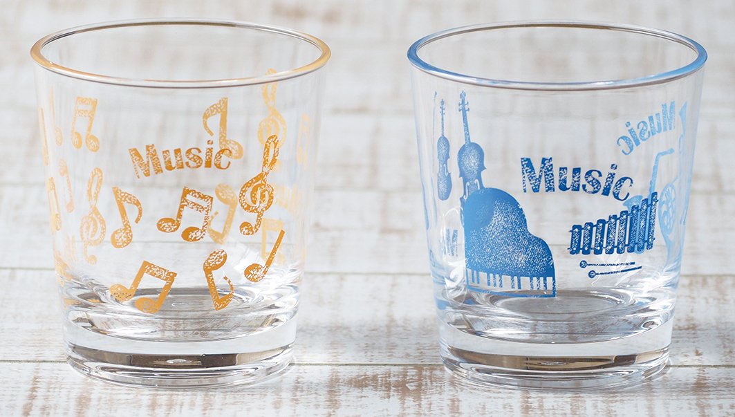 アクリルタンブラー  お取り寄せ商品 引き出物 記念品  音楽雑貨 音符・ピアノモチーフト音記号 ピアノ雑貨