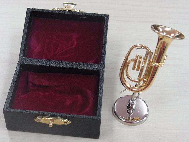 バリトンミニチュア12分の1サイズ ゴールド お取り寄せ商品 吹奏楽の記念品に最適